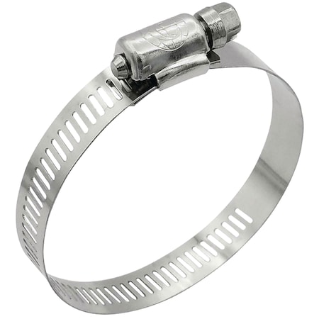 Stainless-Steel Marine Hose Clamps, 1/2 Band, Size #48, 10/Bx